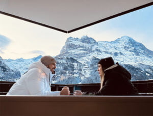 Ivo Mozart e namorada em Grindelwald, considerado pela Unesco - Um Património da Humanidade.